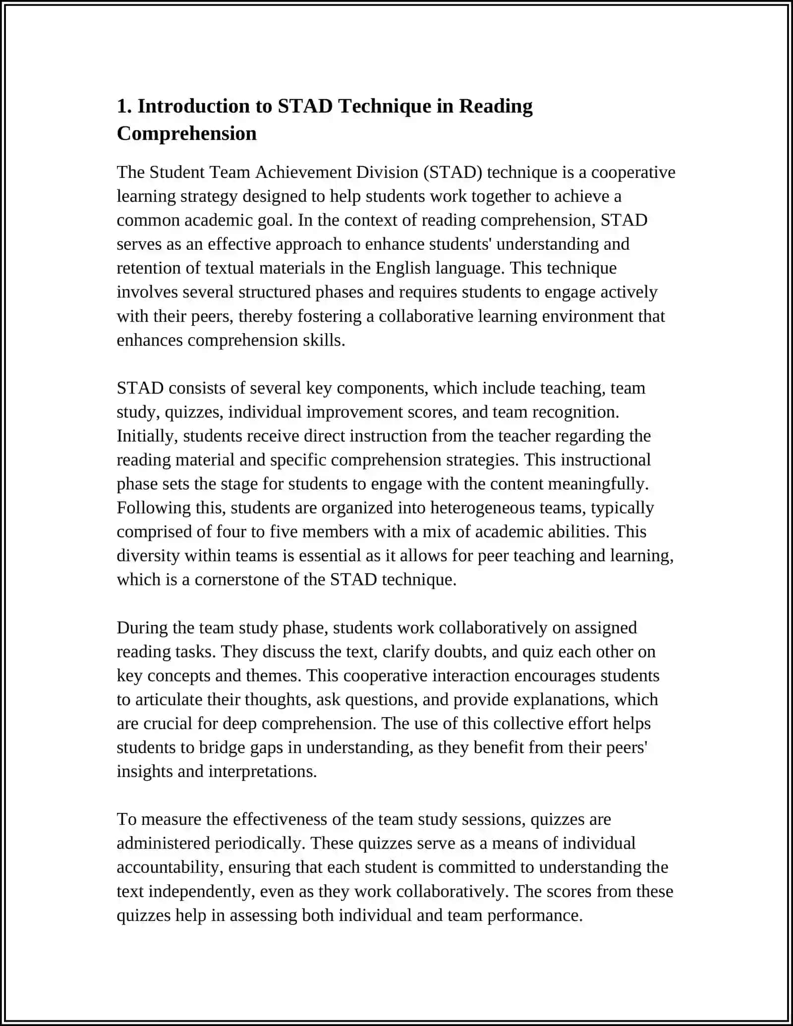 THE USE OF FABLE STORY THROUGH STAD TECHNIQUE TO IMPROVE STUDENTS READING COMPREHENSION 3