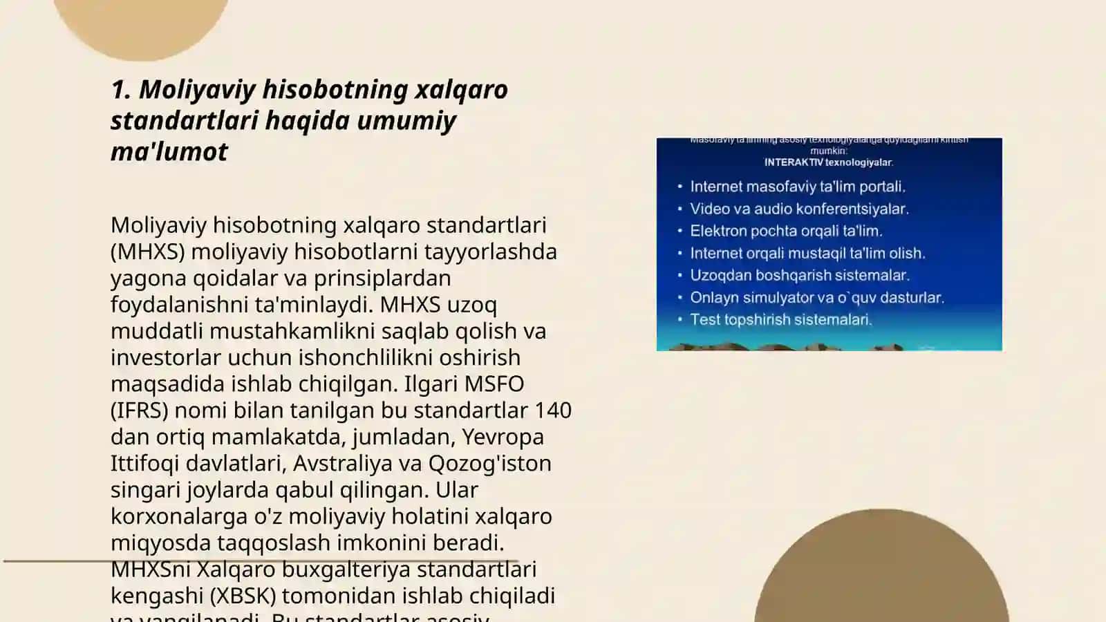 Moliyaviy hisobotning xalqaro standartlarida talablari boʻyicha mulk, bino va inshootlarni kapital taʼmir qilish va tasarruf etish jarayonlarini buxgalteriya hisobida aks ettirish 3