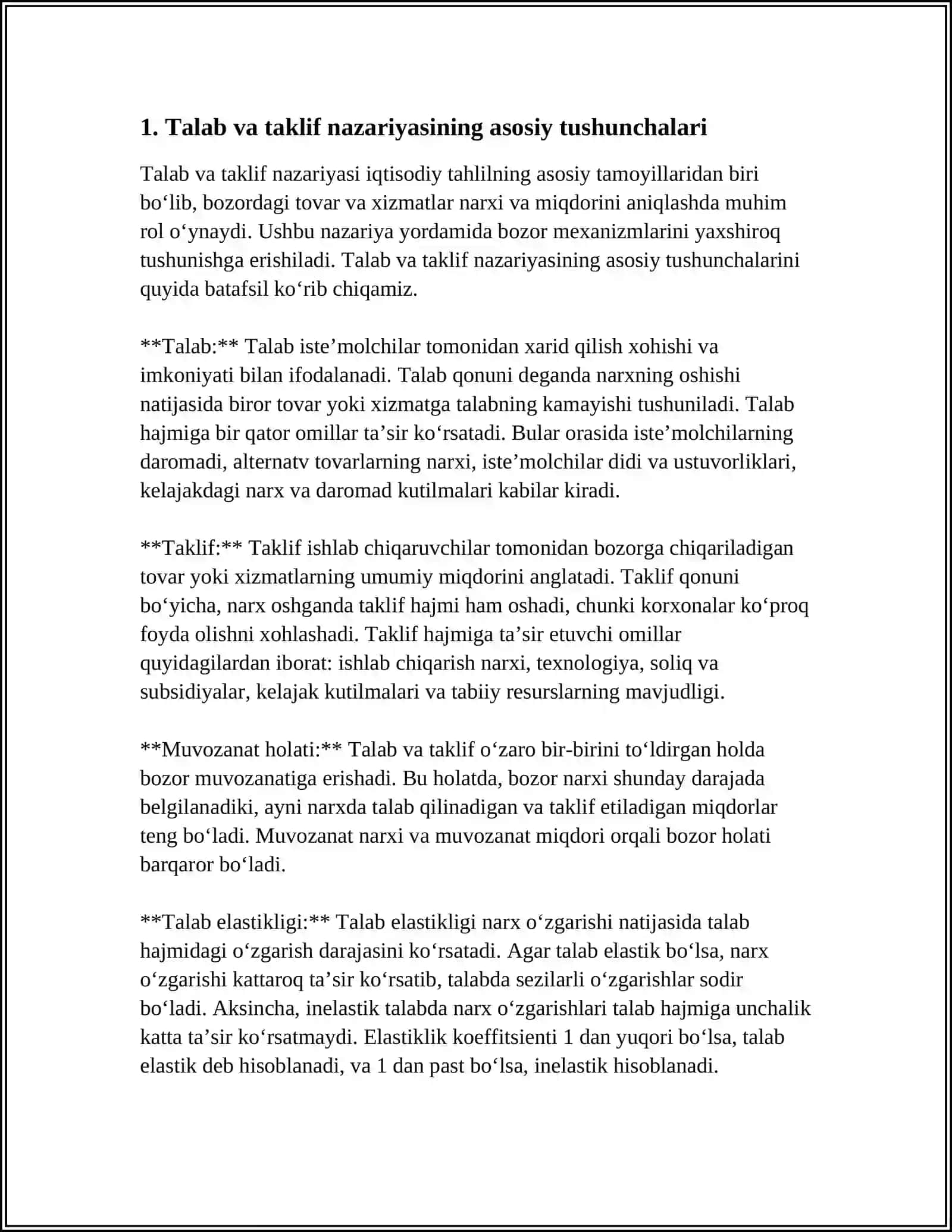 TALAB VA TAKLIF NAZARIYASI 3