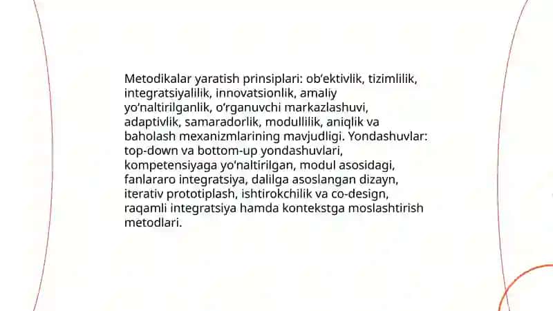 Metodikalar tuzish va moslashtirish texnologiyasi 3