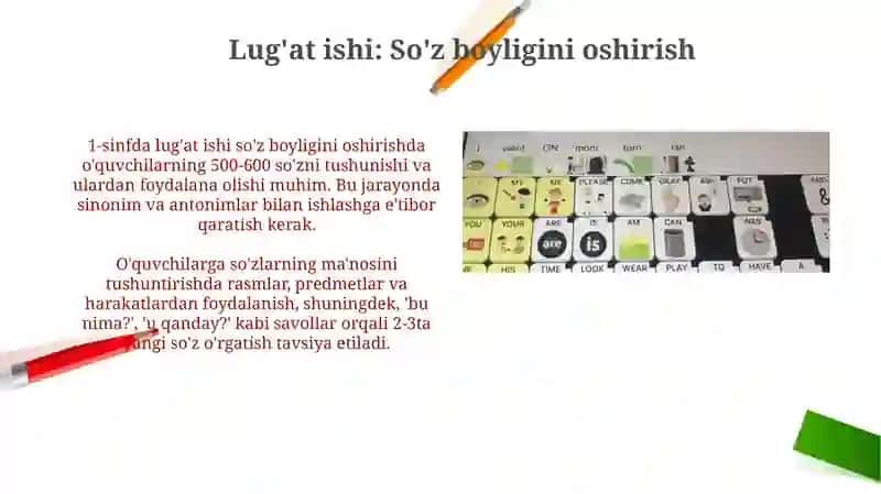 1-sinf Onatili: Lugʻat ishi, Soʻz turkumlari, Sintaksis, Punkitatsiya soʻz tarkibi va imlo qoidalari 3