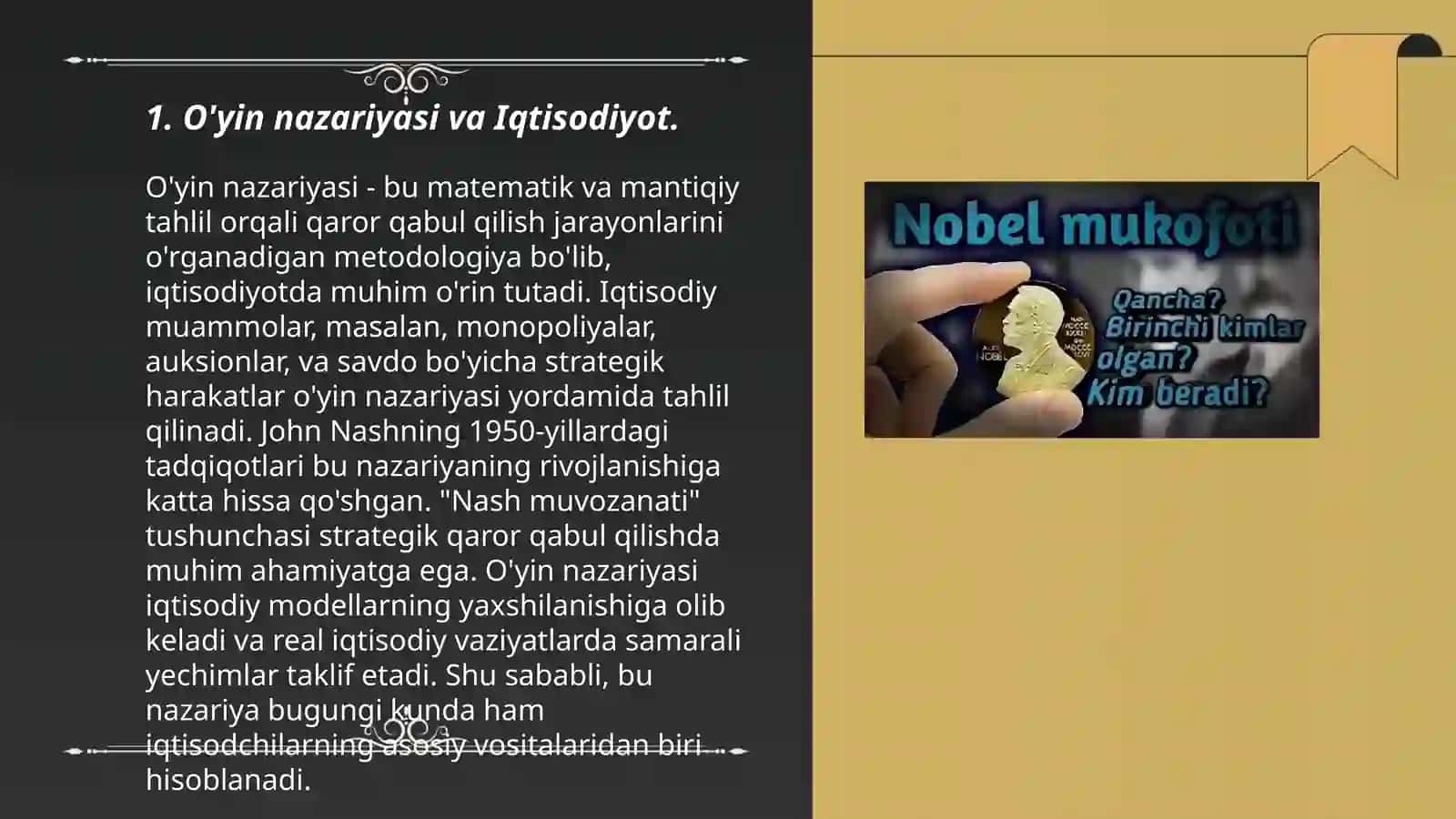O'yin nazariyasi va Iqtisodiyot 3
