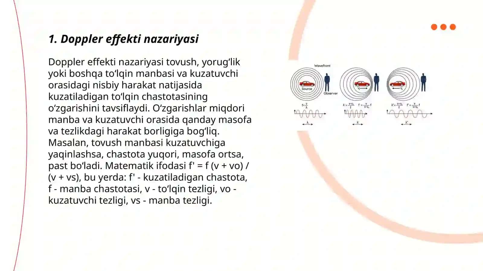 Doppler effekti. Qon oqimi tezligini aniqlash 3