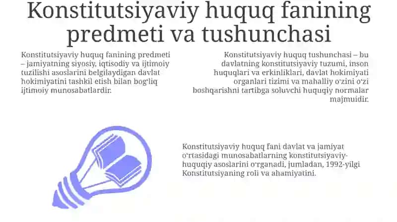 Konstitutsiyaviy huquq fanining predmeti va tushunchasi 3