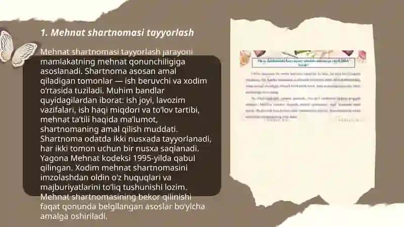 Mehnat shartnomasi tayyorlash 3