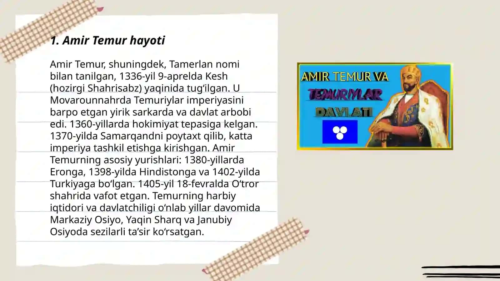 Oʻzbekistonning eng yangi tarixi fanidan taqdimot 3