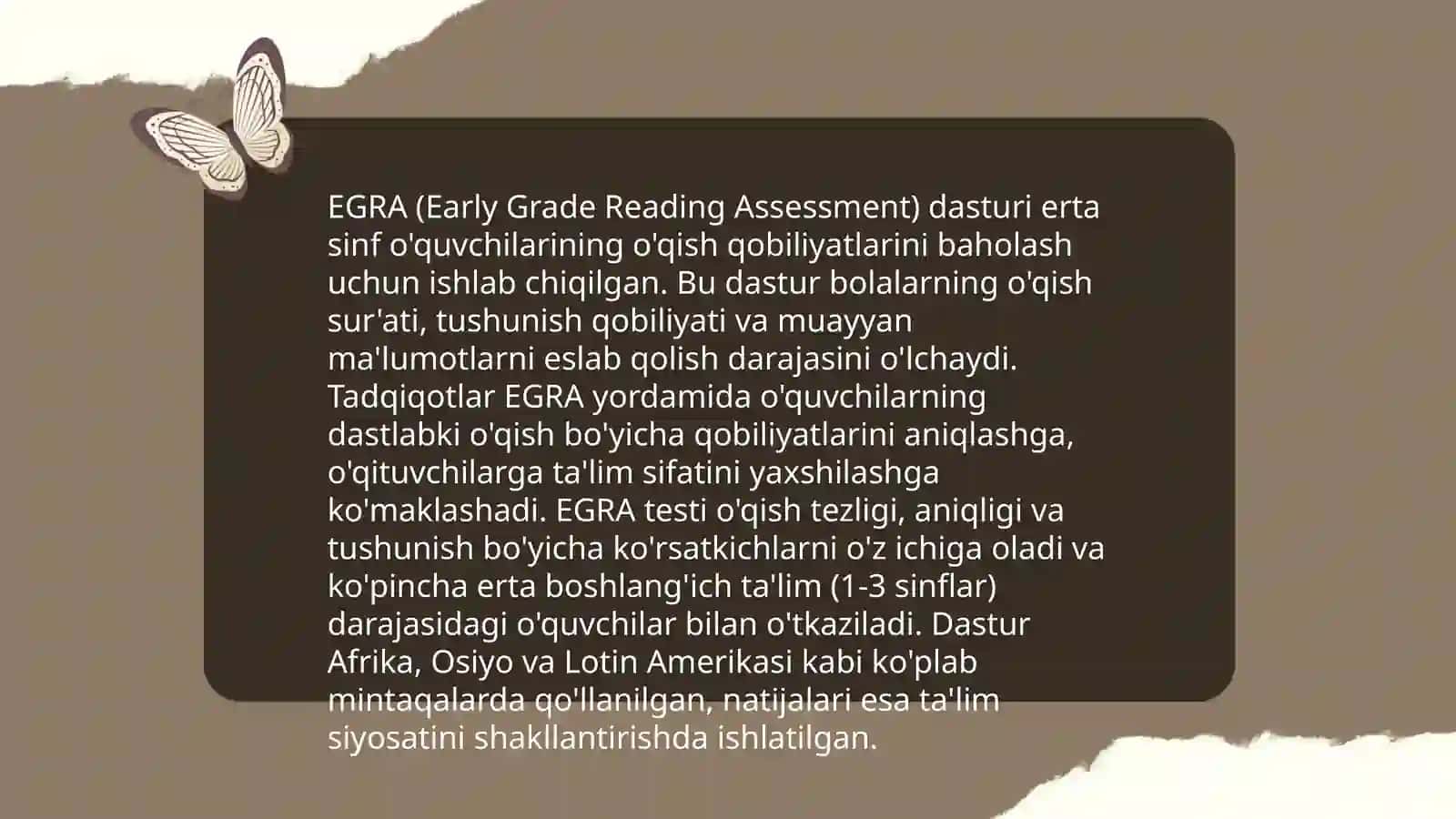 EGRA xalqaro baholash dasturi 3