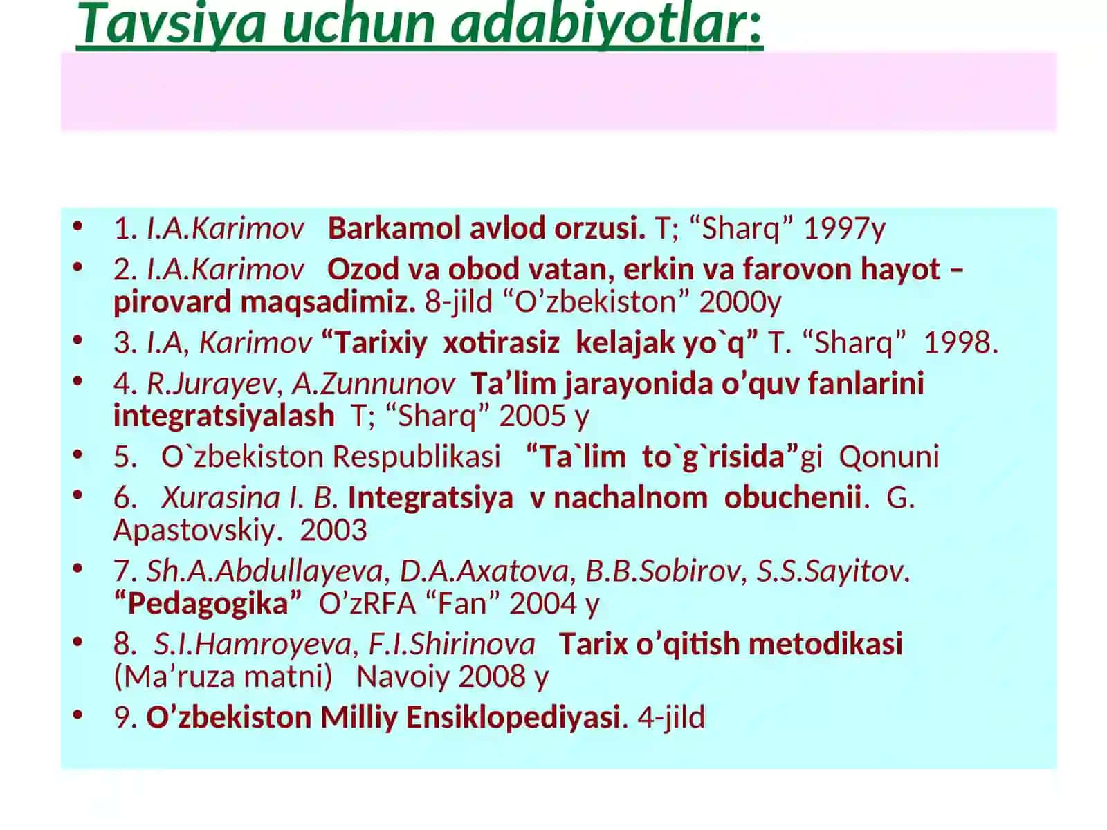 Tarix ta’limiga integratsion yondashishning pedagogik shart-sharoitlari 3