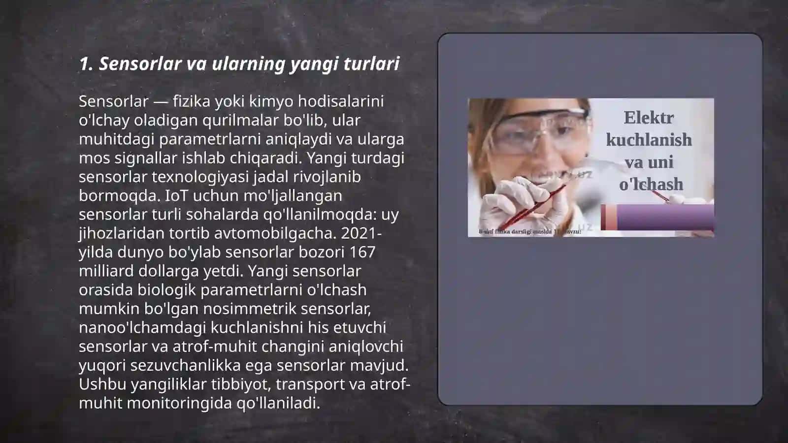 O'lchash texnikasidagi yangi Va avtamatlashtirilgan tizimlar 3