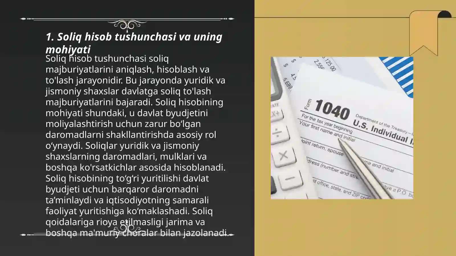 Soliq hisob tushunchasi 3