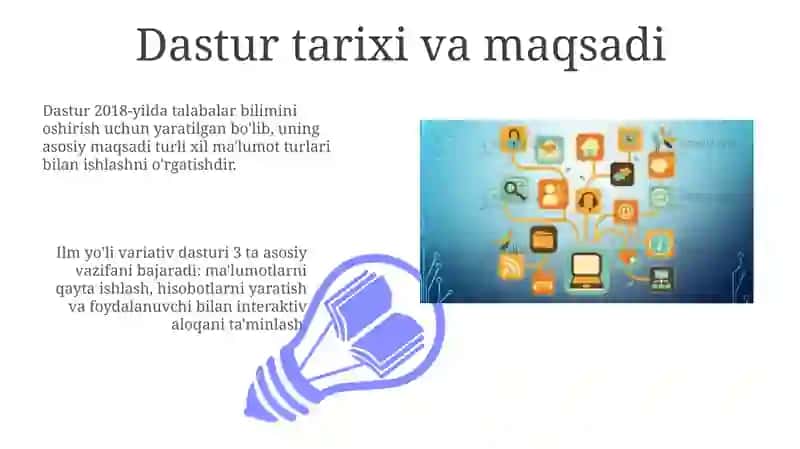Ilm yoʻli variativ dasturi haqida maʼlumot 3