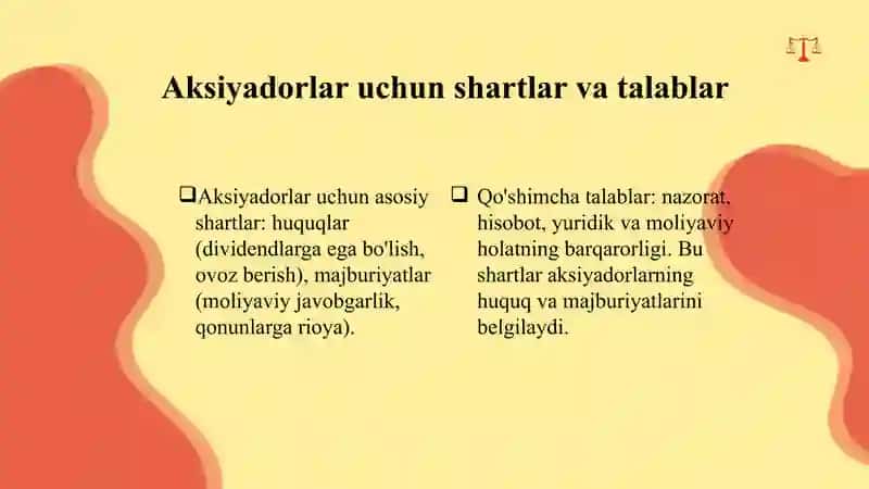 Nobank kredit tashkilotlari aksiyadorlariga qoʻyiladigan talablar 3
