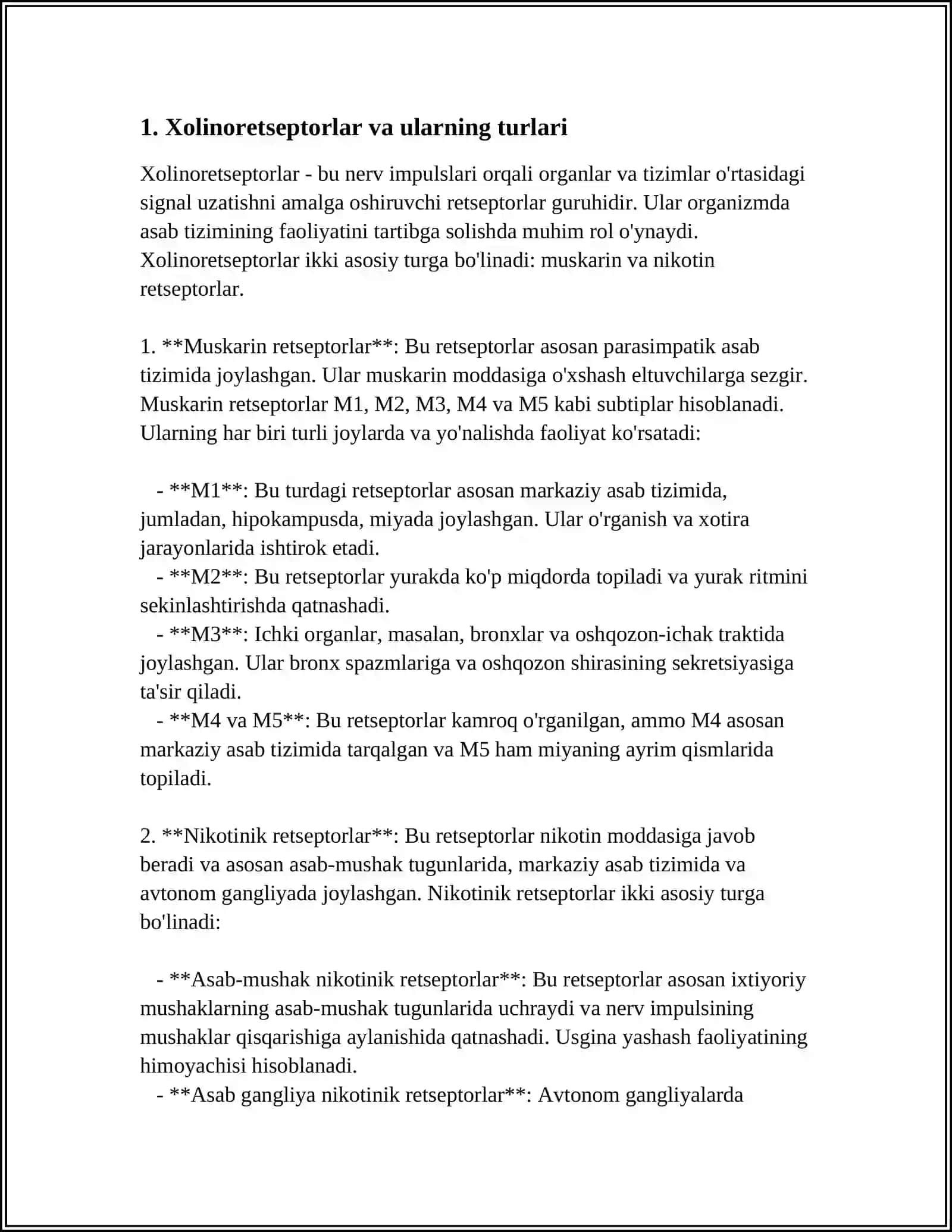 XOLINORETSEPTORLARGA TASIR ETUVCHI VOSITALAR 3
