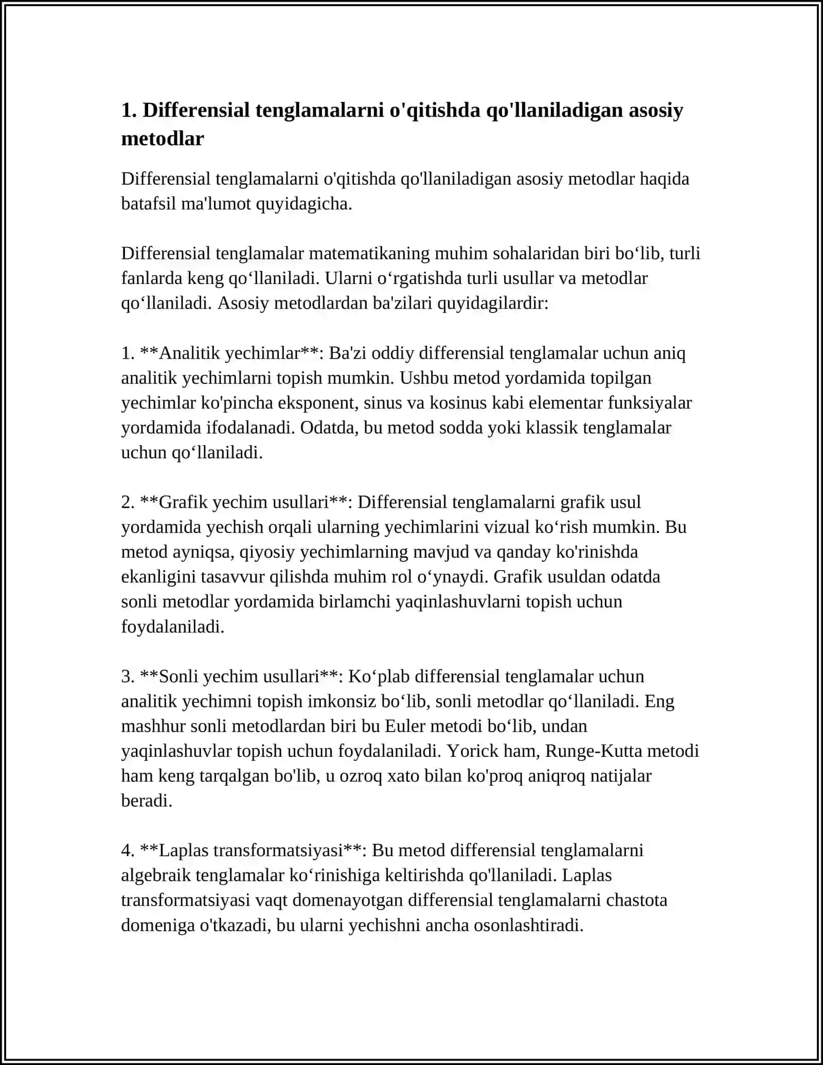 DIFFERENSIAL TENGLAMALARNI O'QITISH METODIKASI 3