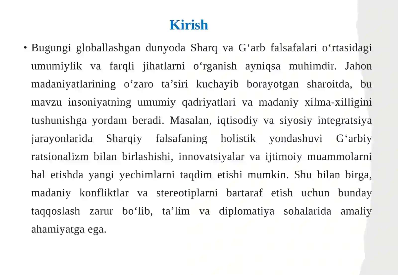 Sharq va G‘arb falsafasining umumiylik va farqli jihatlari 3
