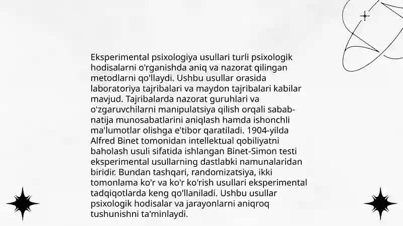 Xozirgi zamon psixologiyasining tadqiqot metodlari 3