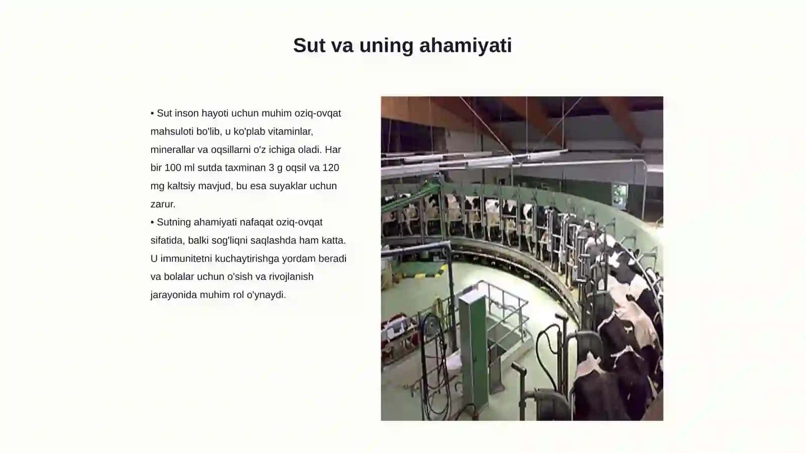 Texnologiya darslarida o’quvchilarga sut va sut mahsulotlarini tayyorlash metodikasi 3