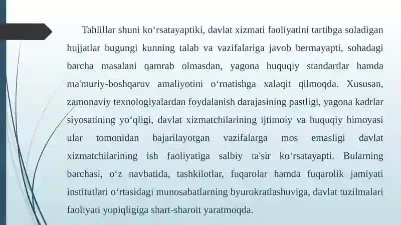 Mustaqillik yillarida davlat boshqaruvi tizimida amalga oshirilayotgan islohotlar 3