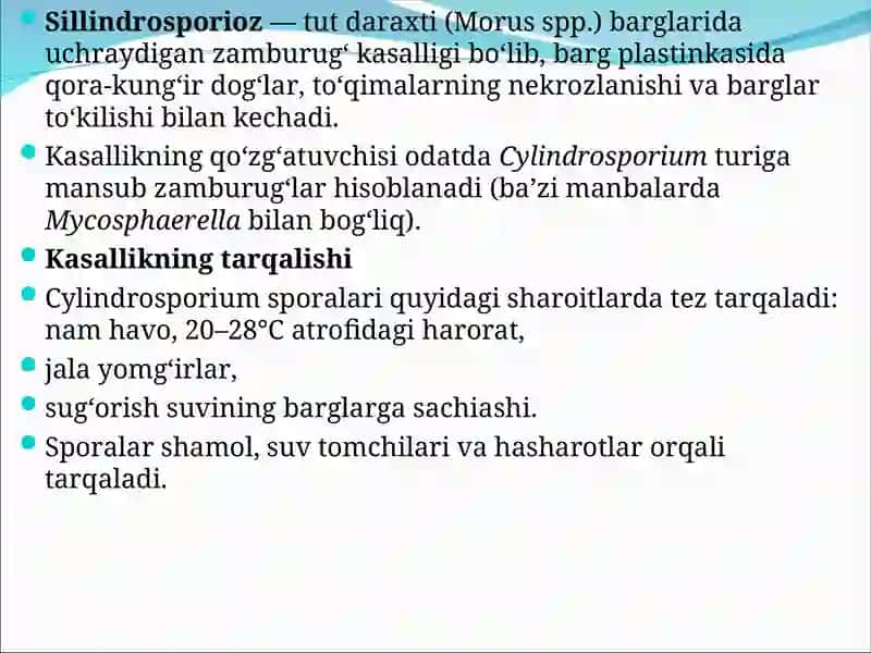 Tut kasalliklari va ularga qarshi kurash choralari 3