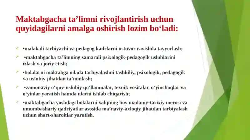 Maktabgacha ta’lim VAZIFALARI 3