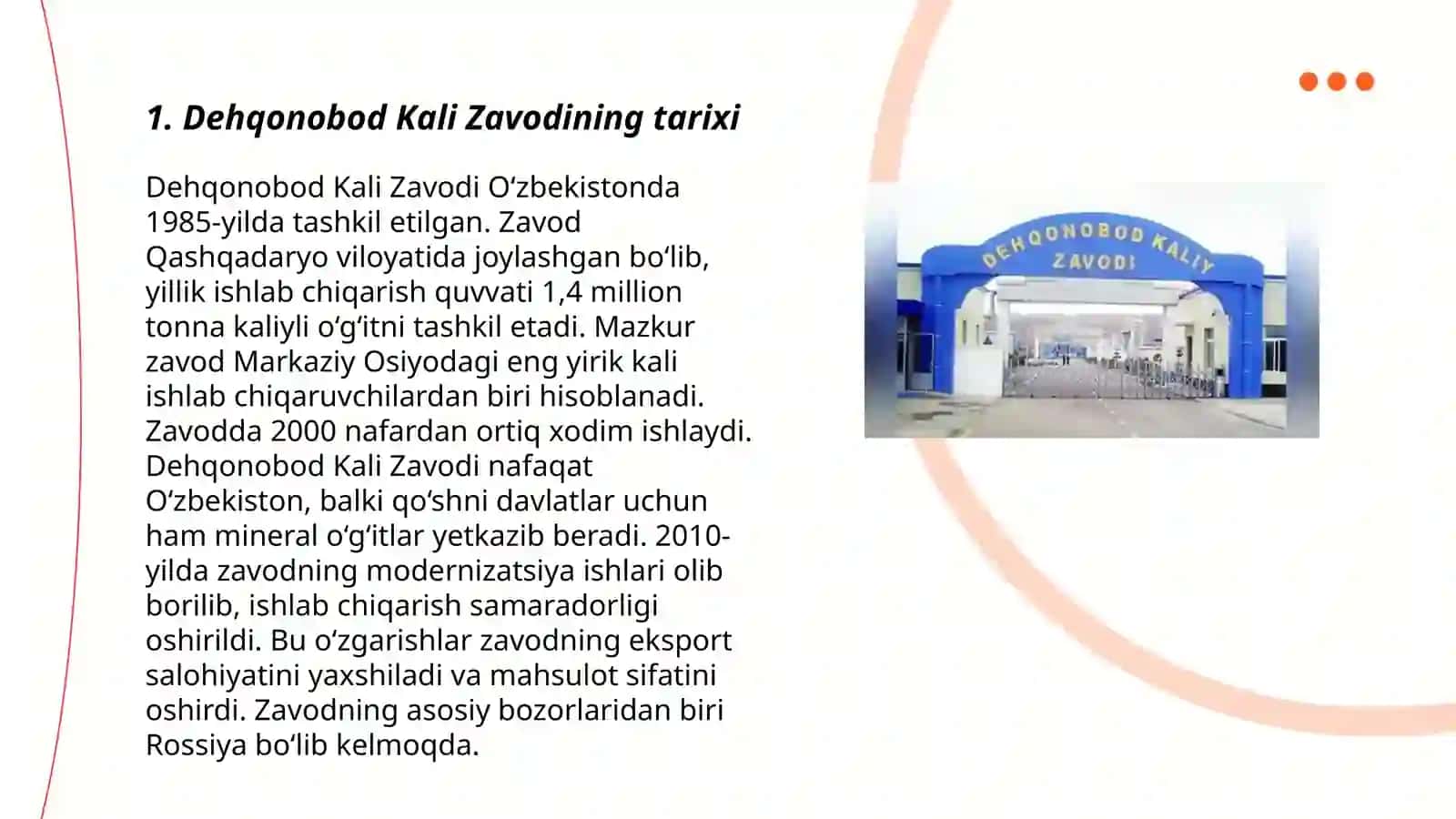 Dehqonobod kali zavodi haqida 3