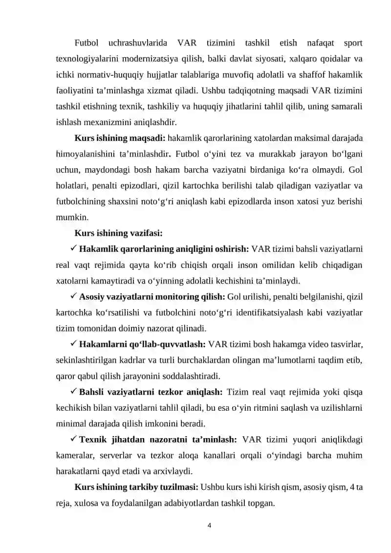 Futbol uchrashuvlarida VAR tizimini tashkil etish 3