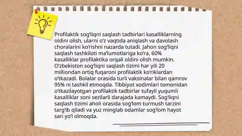 Profilaktik sog'liqni saqlash tadbirlari 3
