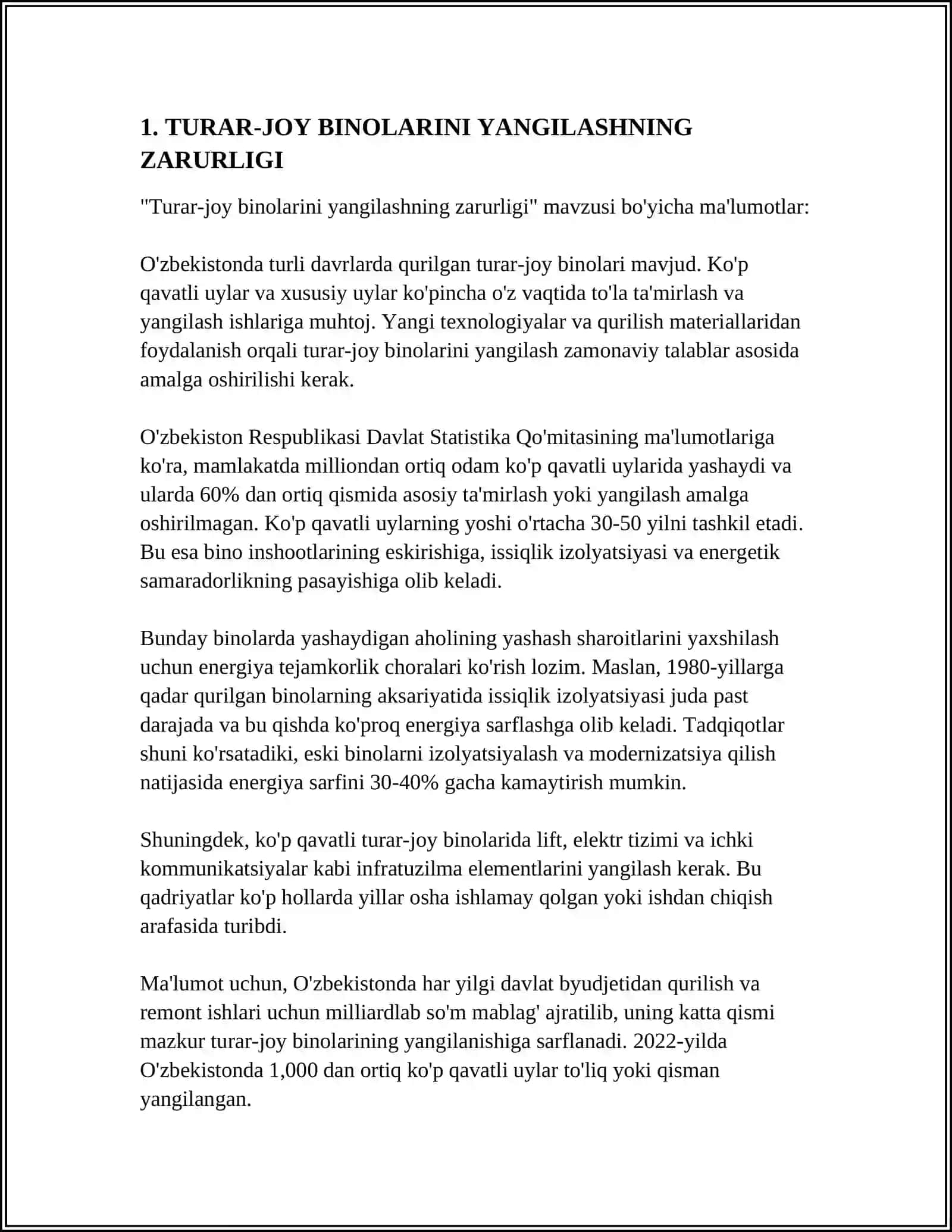 TURAR-JOY BINOLARINI YANGILASH TAJRIBASI 3