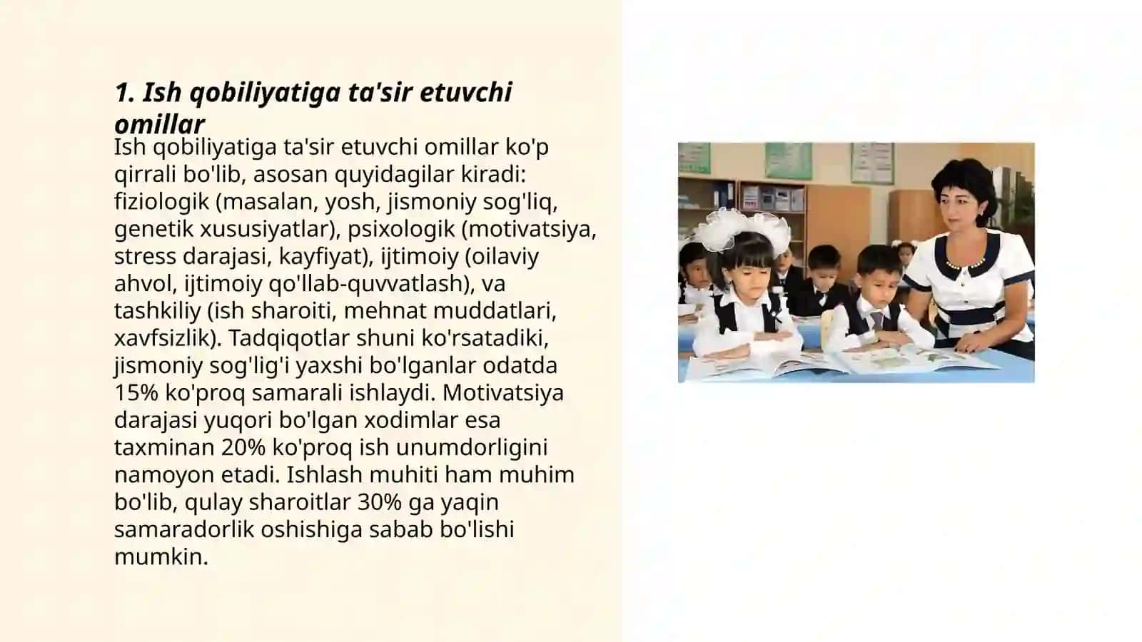 Ish qobilyatini yil, chorak va kun davomida o'zgarishini aniqlash 3