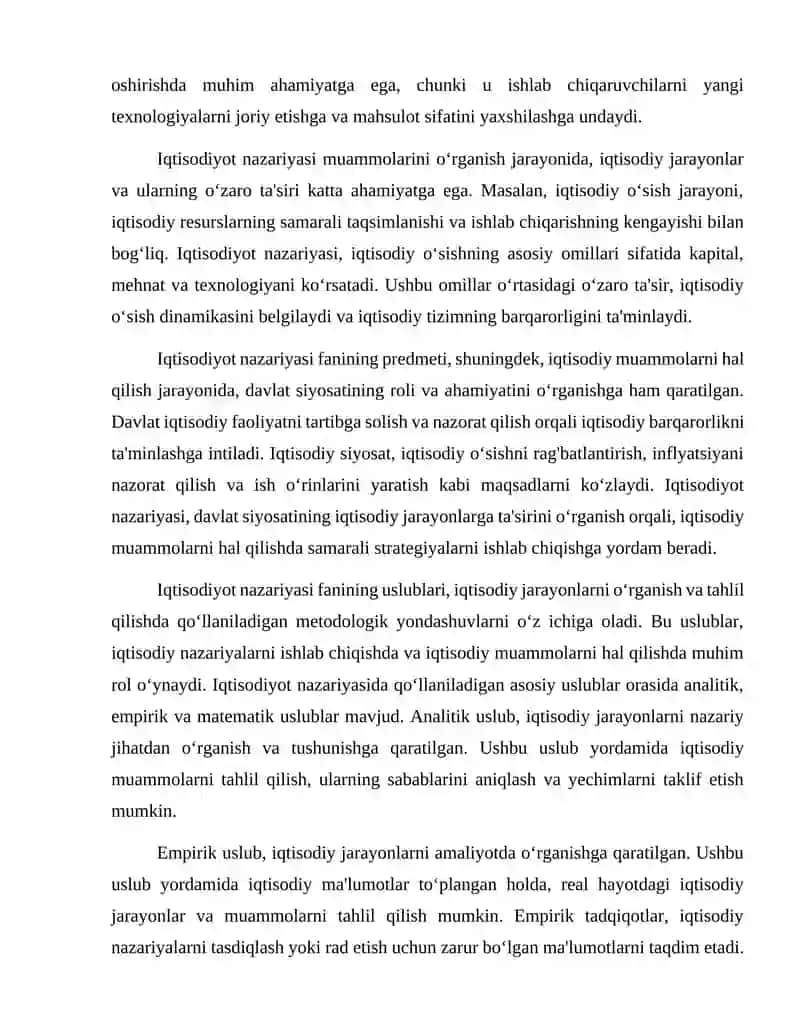 Iqtisodiyot nazariyasi fanining predmeti va uslublari 3