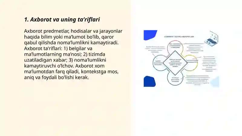 Axborot va uning turlari, Axborot texnonolgiyalari 3