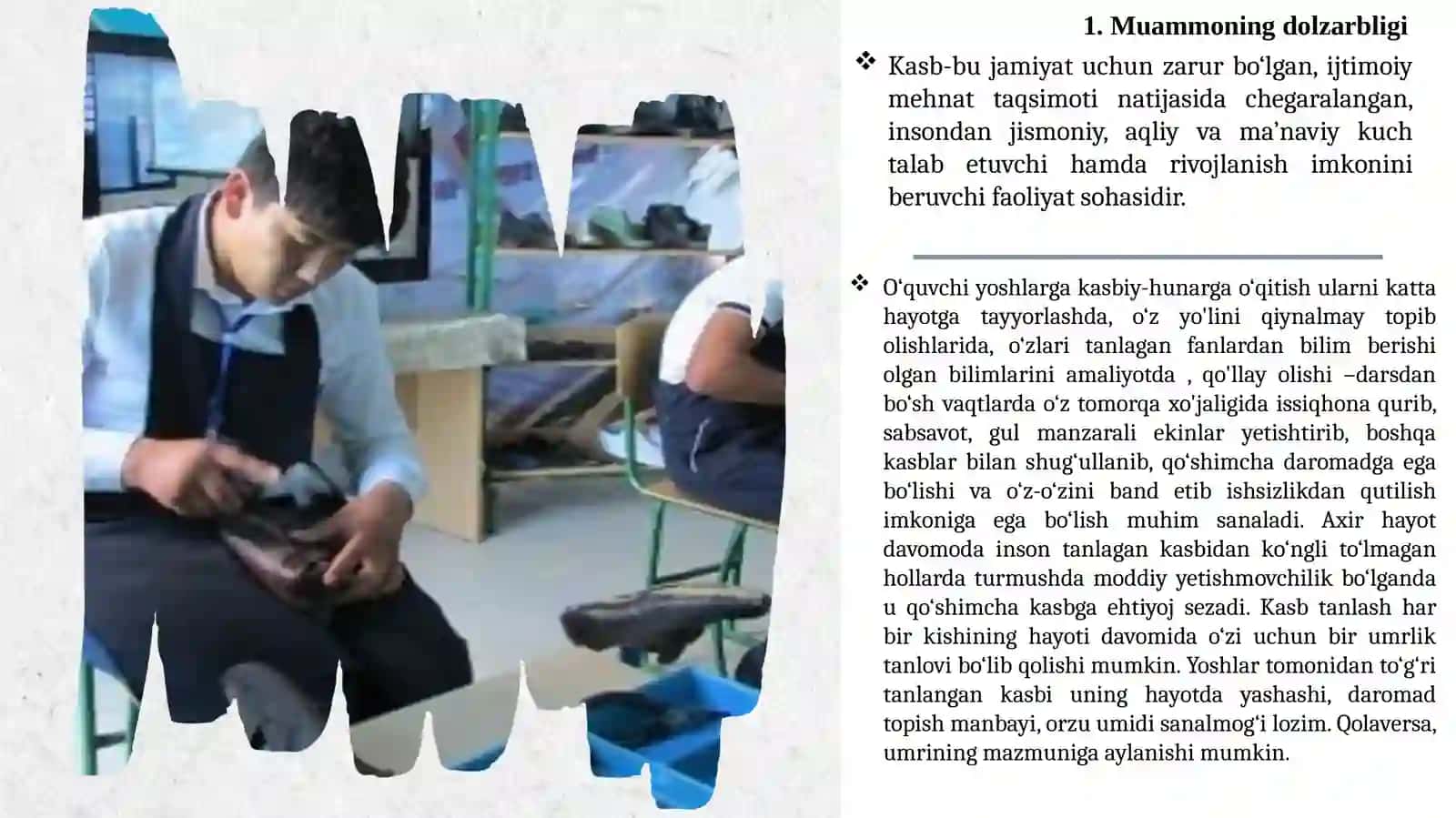 O'quvchilarni kasbga yo'naltirib o'qitish,o'qitish ishlari samaradorligini oshirish 3