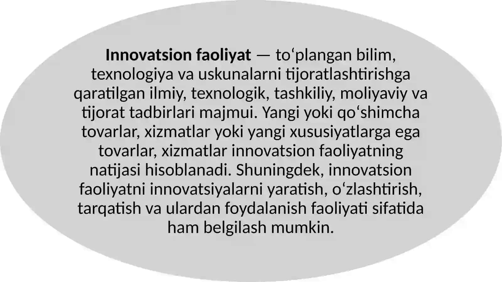 Innovatsion faoliyat tushunchasi 3