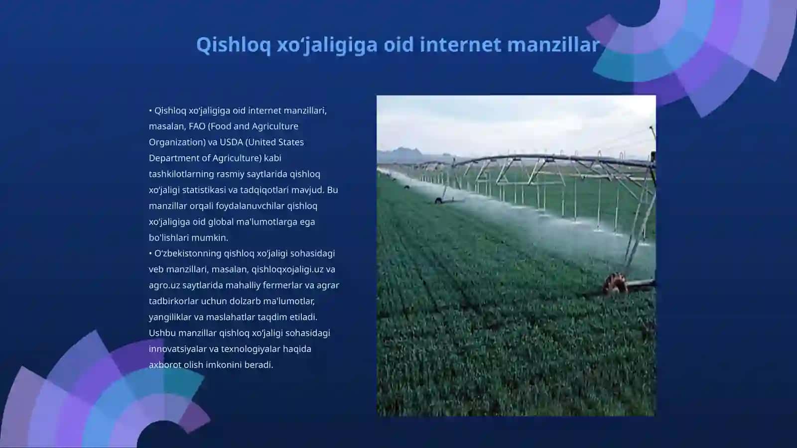 Internetda qishloq xo‘jaligiga oid veb manzillar va ulardan axborotlarni ko‘chirish 3
