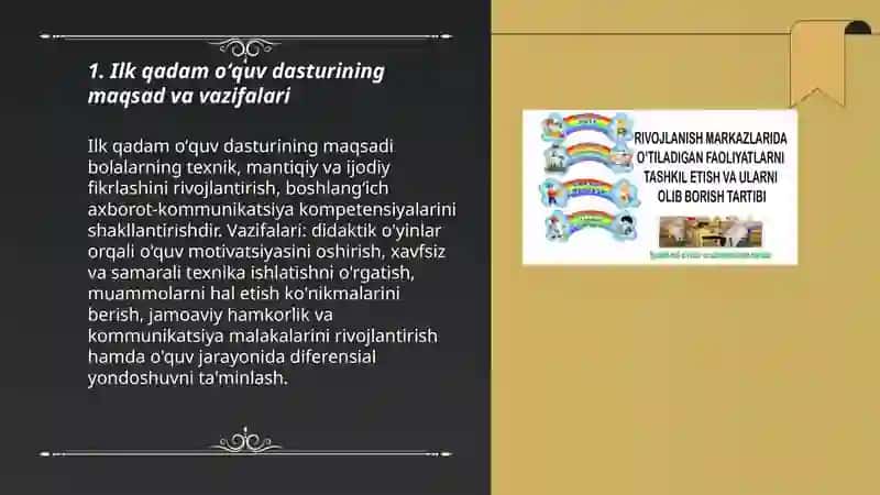 Ilk qadam oʻquv dasturi asosida 3