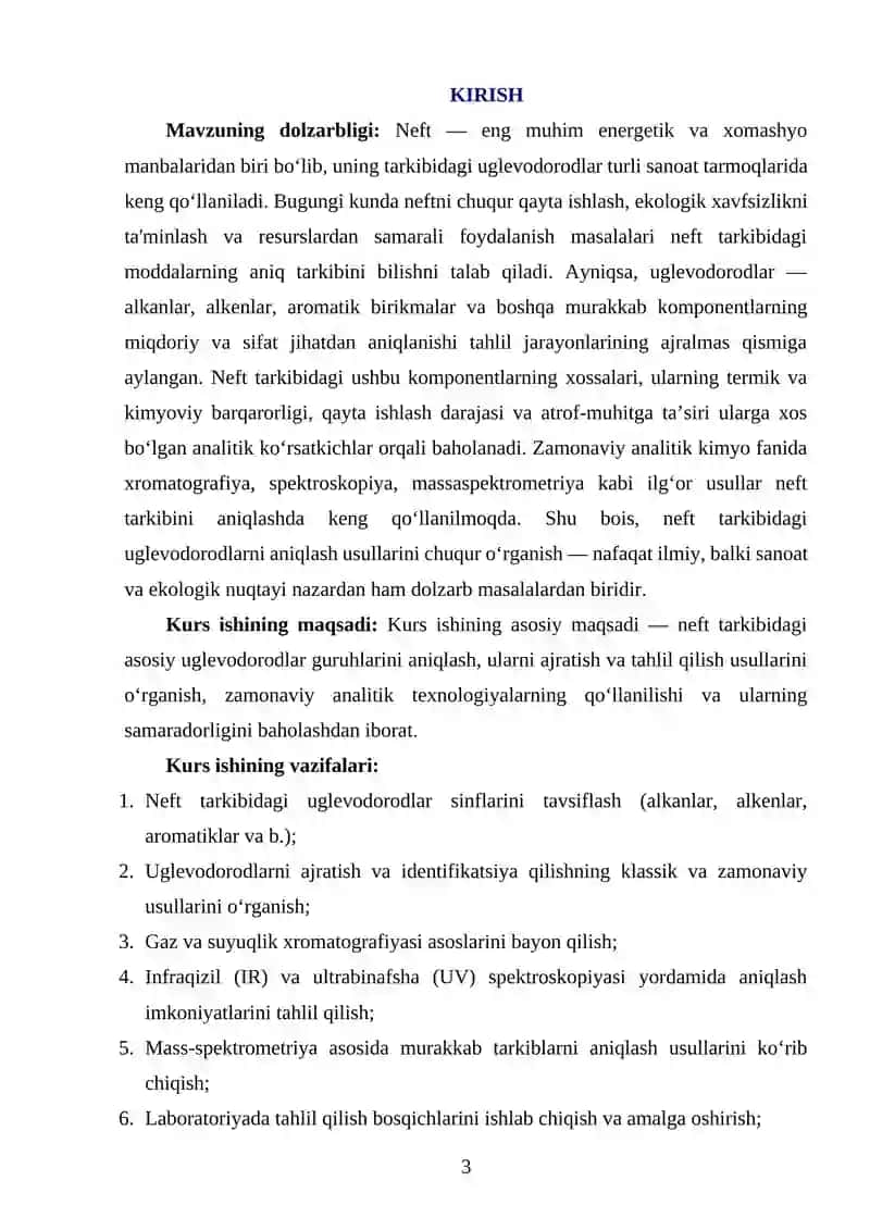 NEFT TARKIBIDAGI UGLEVODORODLARNING ANALITIK TAHLILI VA ULARNI ANIQLASH USULLARI 3