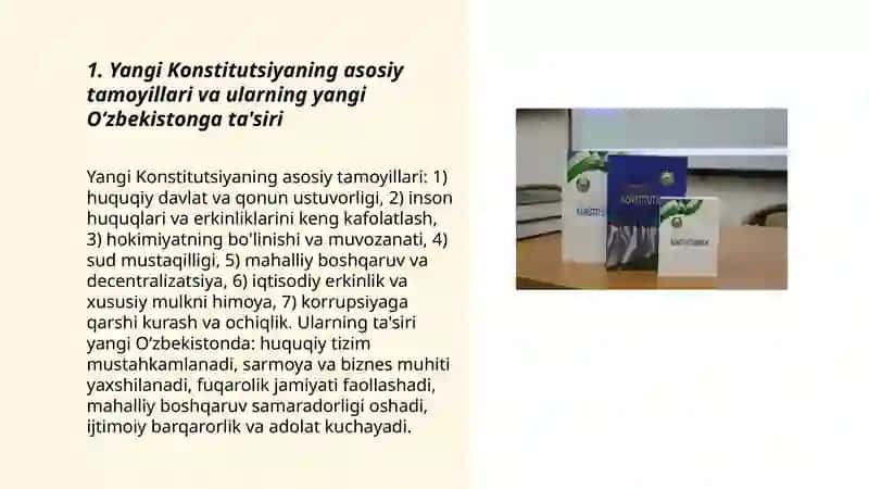 Yangi kanistutsiya yangi Oʻzbekiston: uygʻunlik va aloqadorlik 3