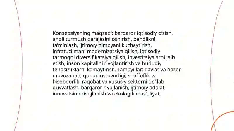 Oʻzbekistonning ijtimoiy-iqtisodiy rivojlanish konsepsiyasi 3