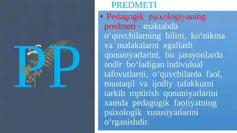 Pedagogikpsixologiya: predmet, tuzilma, muammolari 3