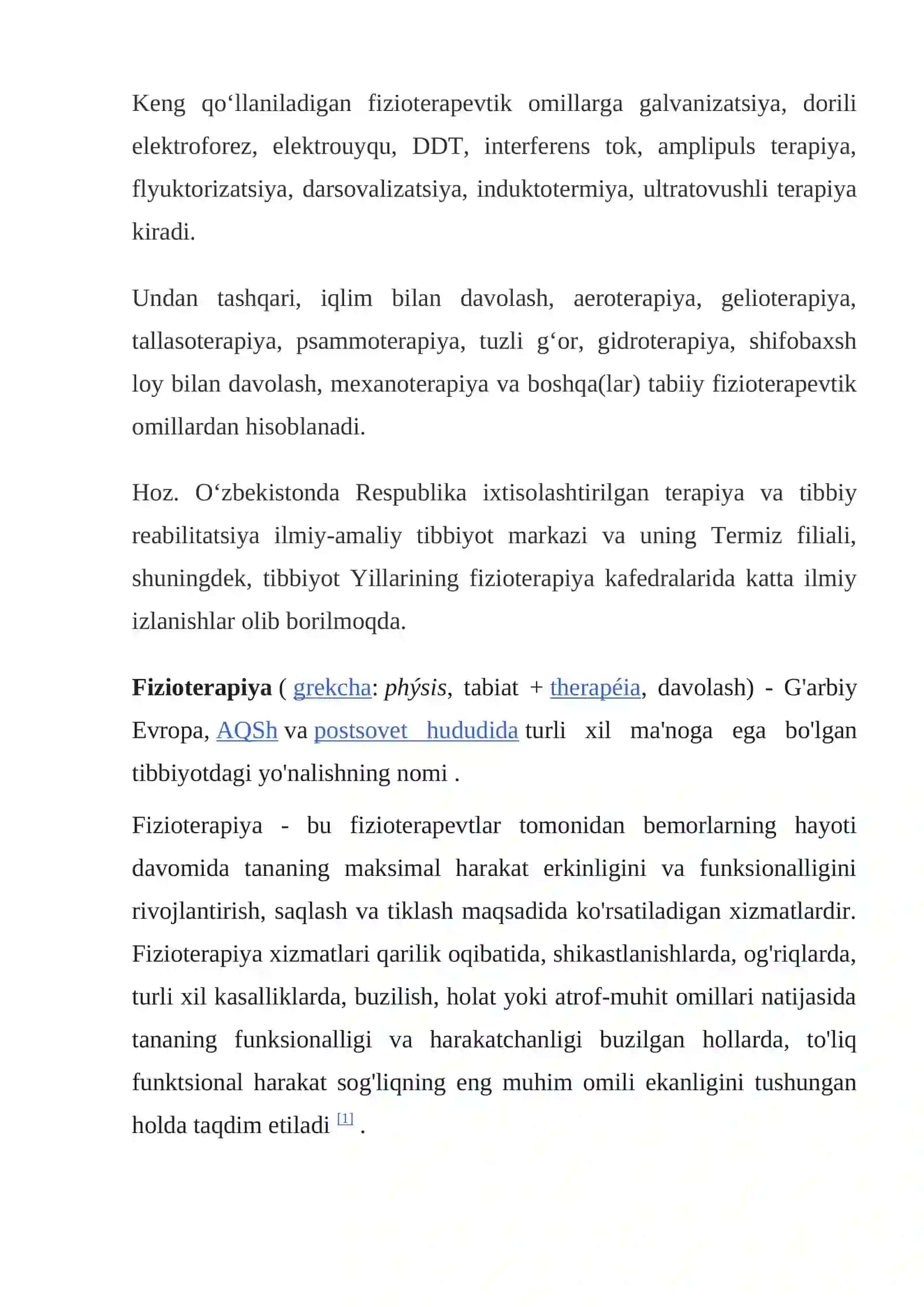 FIZIOTERAPIYA MUOLAJALAR VA DORI MODDALARINI BIRGALIKDA QO`LLASH 3