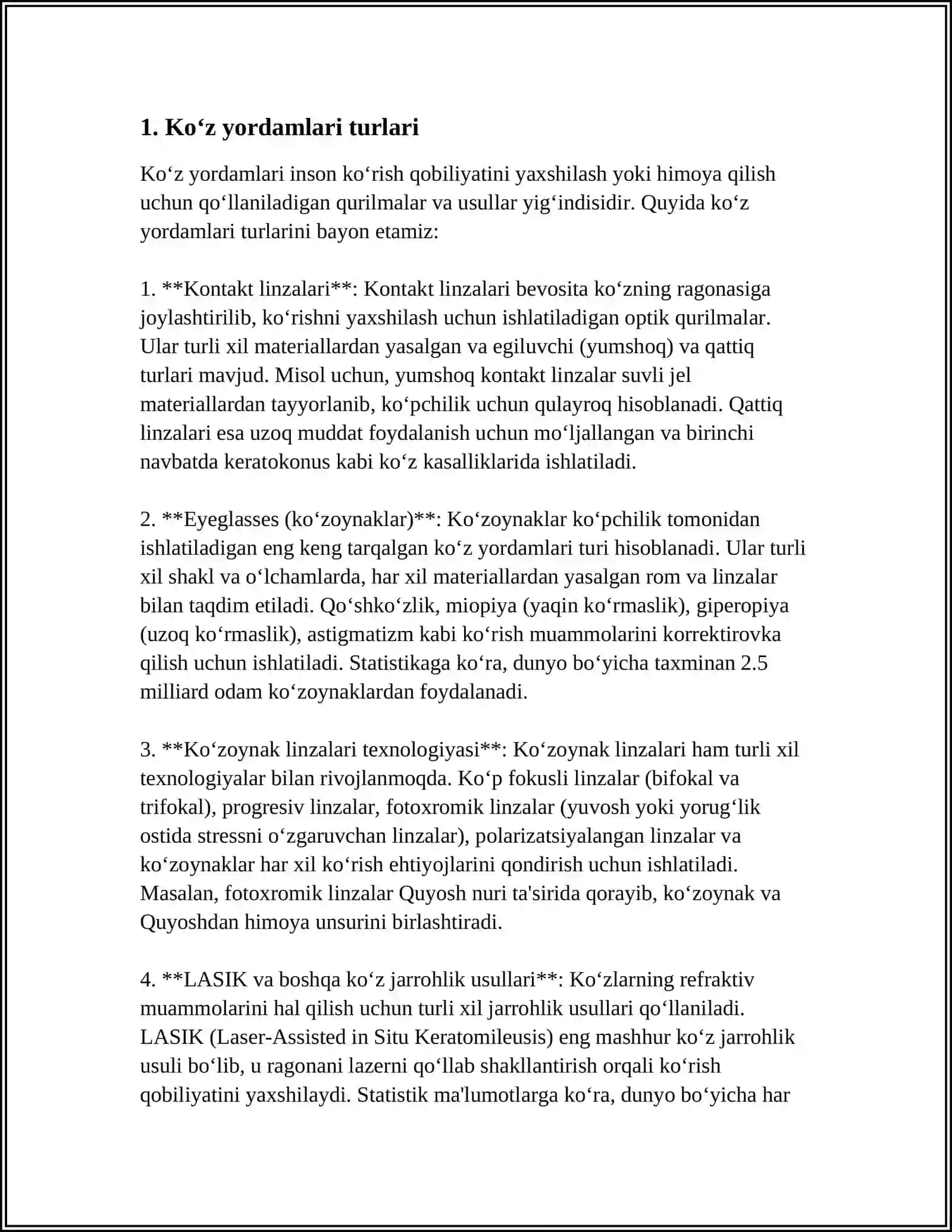 KO’Z YORDAMCHI APARATLARI 3