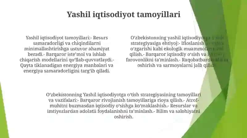 O‘Zbekistonda Yashil Iqtisodiyotga O‘Tish Strategiyasi 3