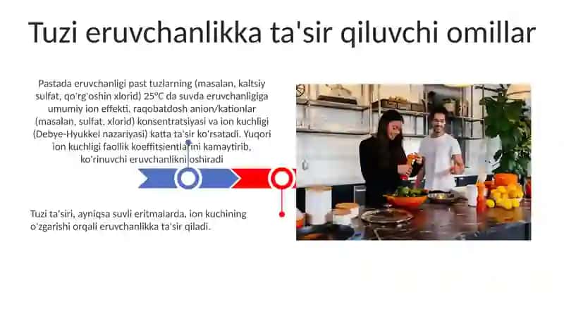 Tuz effekti. Kam eruvchi tuzlarda cho'kma hosil bo'lishi va cho'kmaning erish shartlari 3