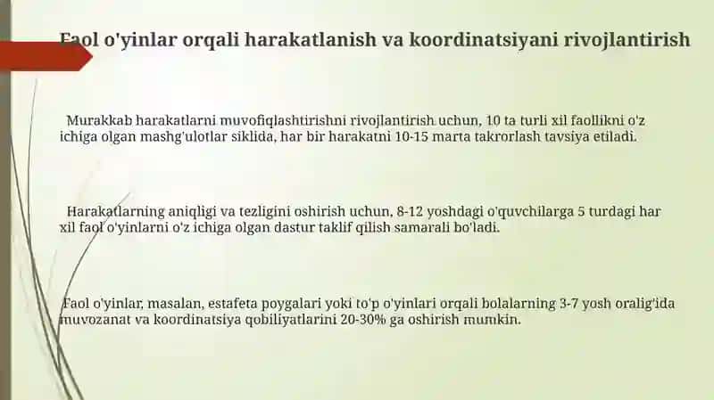 Harakatli o'yinlar orqali sport oʻyinlarini elementlarini o'rgatish 3