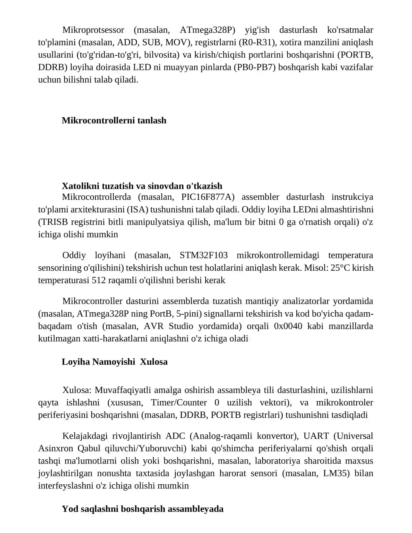 Mikrokontrollerlar uchun assemblerda dasturlash: mikrokontroller uchun oddiy loyihani ishlab chiqish 3