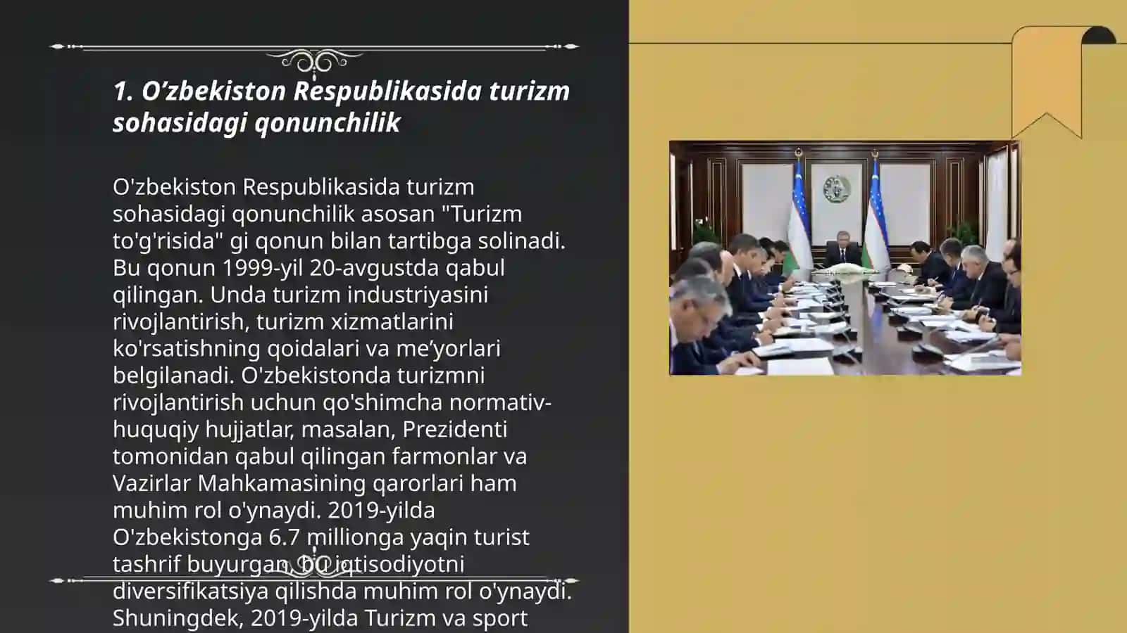 O'zbekiston Respublikasida turizmning huquqiy asoslari 3