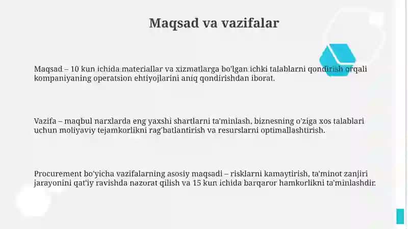 Xarid sorovi va talablarini ishtirokchilarga yetkazish mexanizmi 3