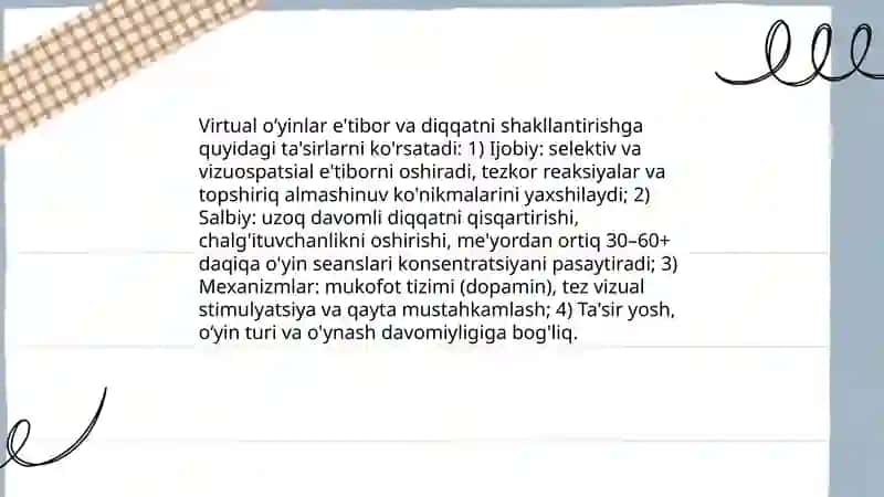 Virtual oʻyinlarning ongiga ta'siri 3