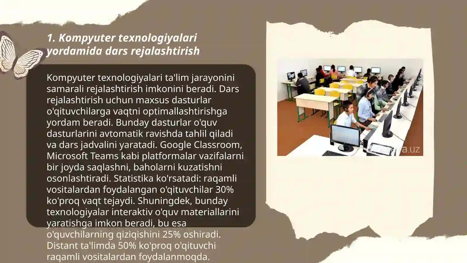 O'qituvchi pedagogik faoliyatida kompyuter texnologiyalaridan foydalanish Kamolova Nozima 3
