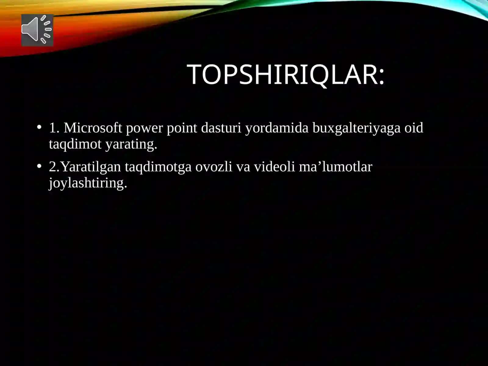 Sohaga oid taqdimot yaratish 3